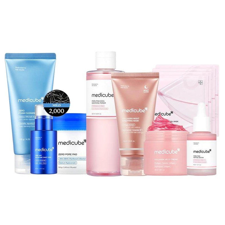 Affordable Glass Glow Skincare Set - Medicube
