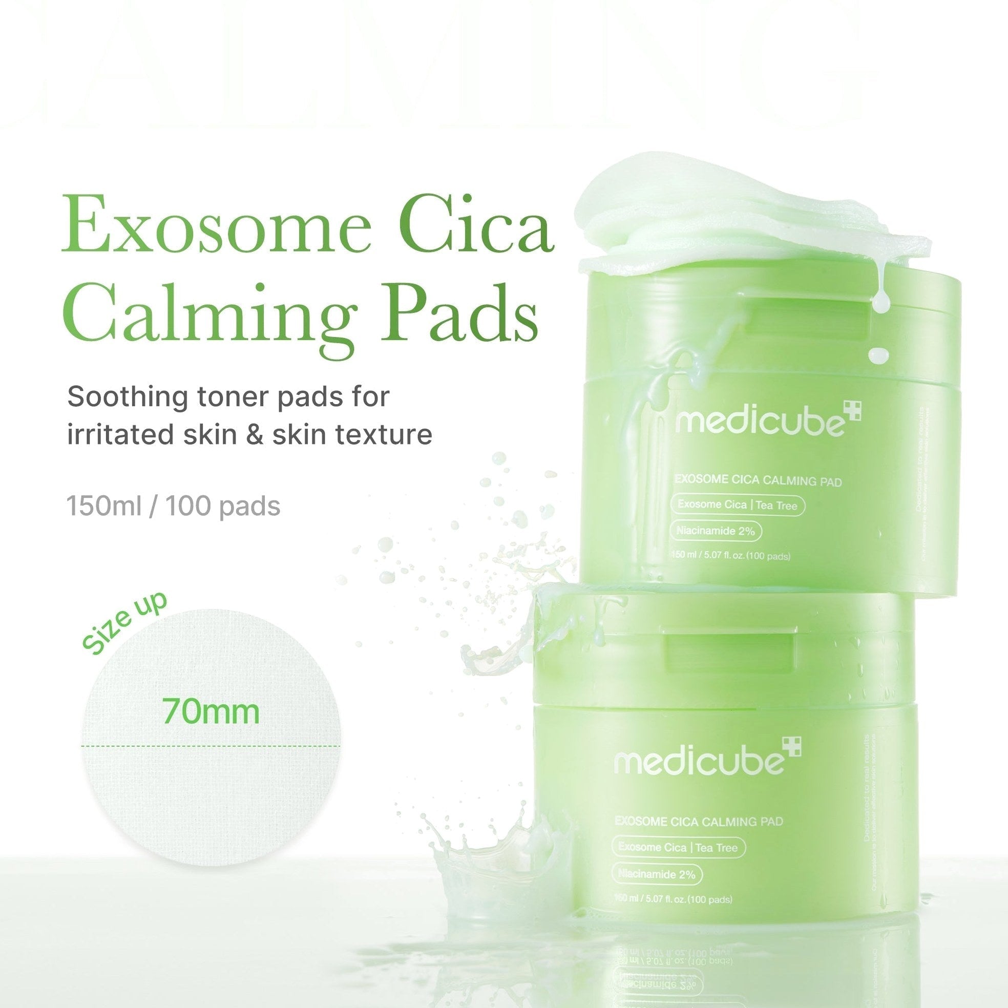 Exosome Cica Calming Toner Pads - Medicube