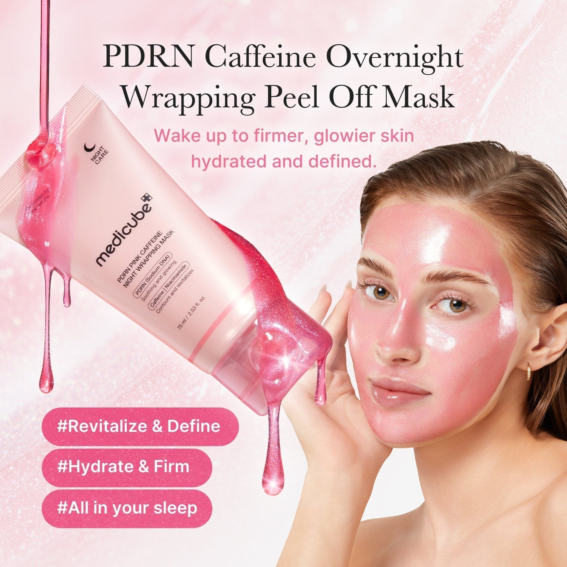 PDRN Pink Caffeine Overnight Wrapping Mask - Medicube