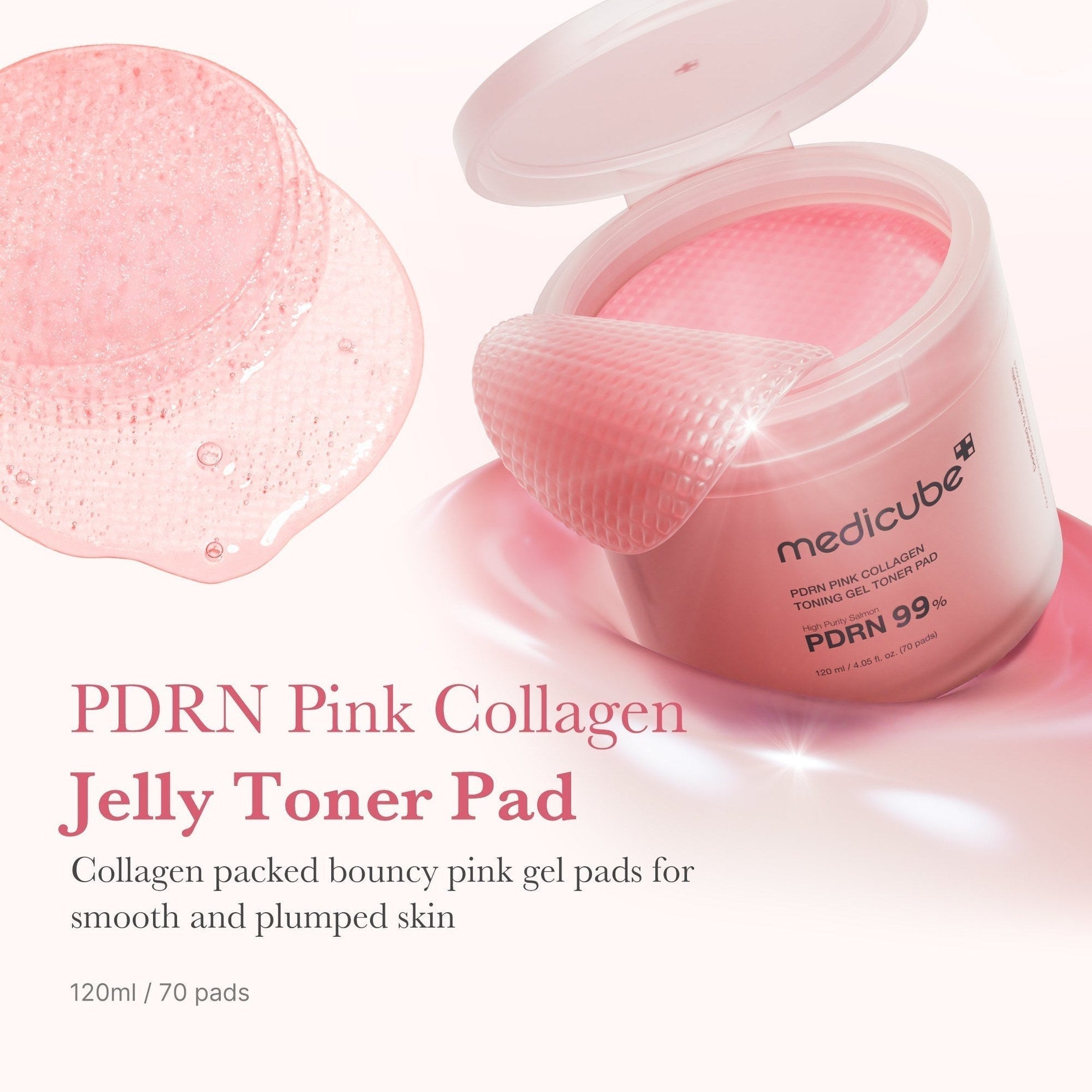 PDRN Pink Collagen Gel Toner Pad - Medicube