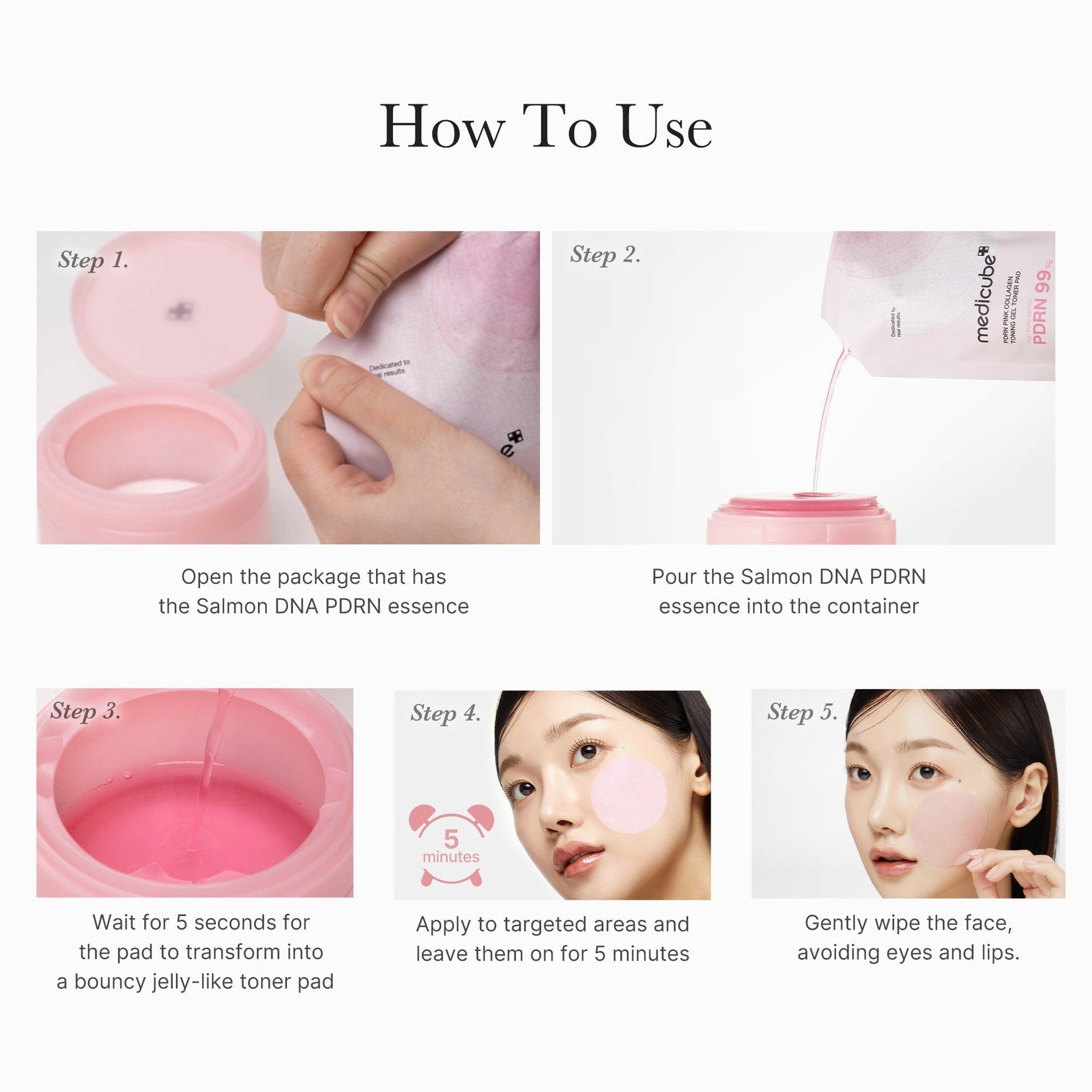 PDRN Pink Collagen Gel Toner Pad - Medicube