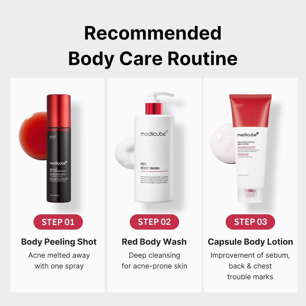 Red Body Peeling Shot Cleanser - Medicube