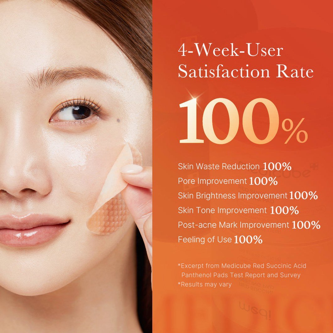 Red Succinic Acid Panthenol Pads - Medicube
