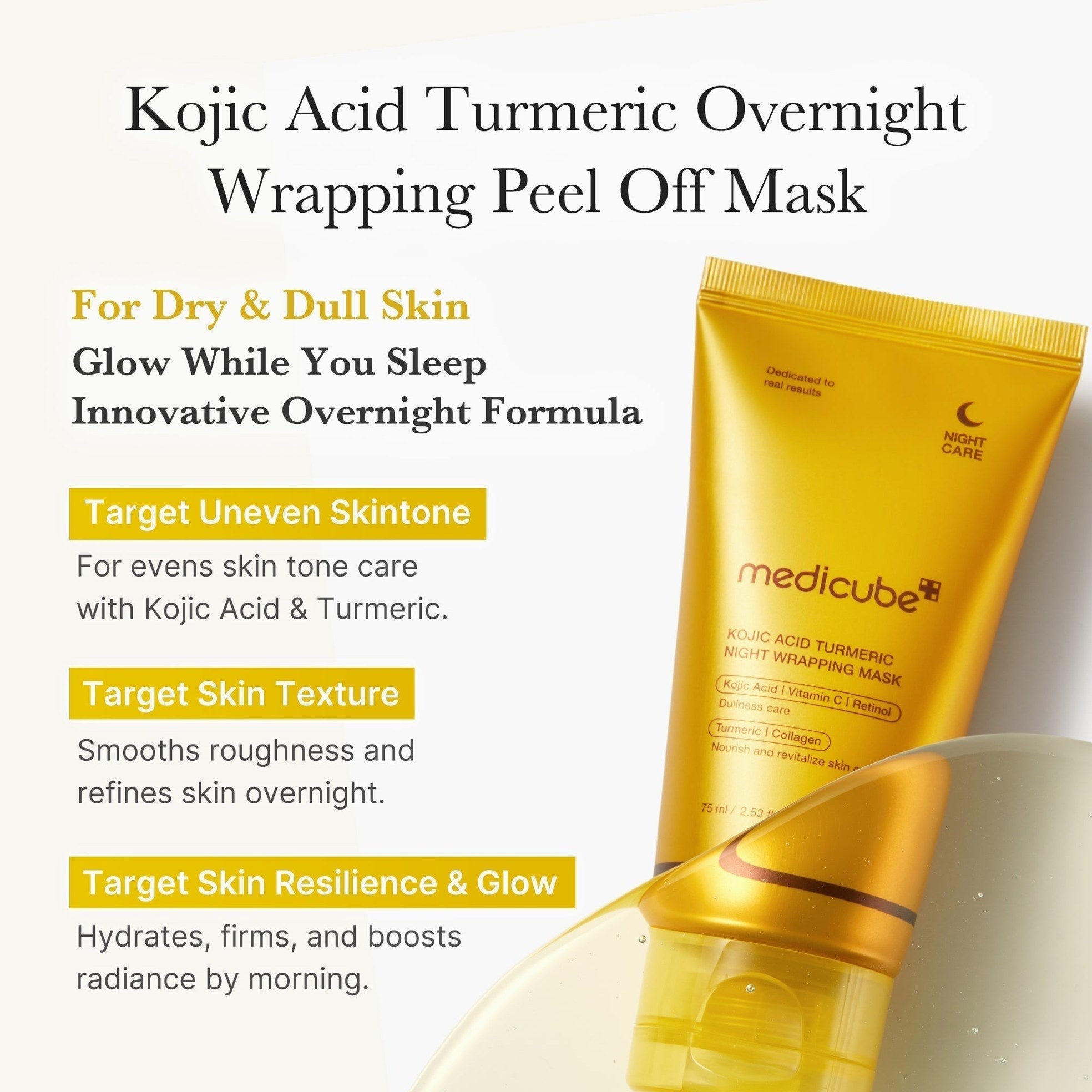 Kojic Acid Turmeric Overnight Wrapping Mask - Medicube