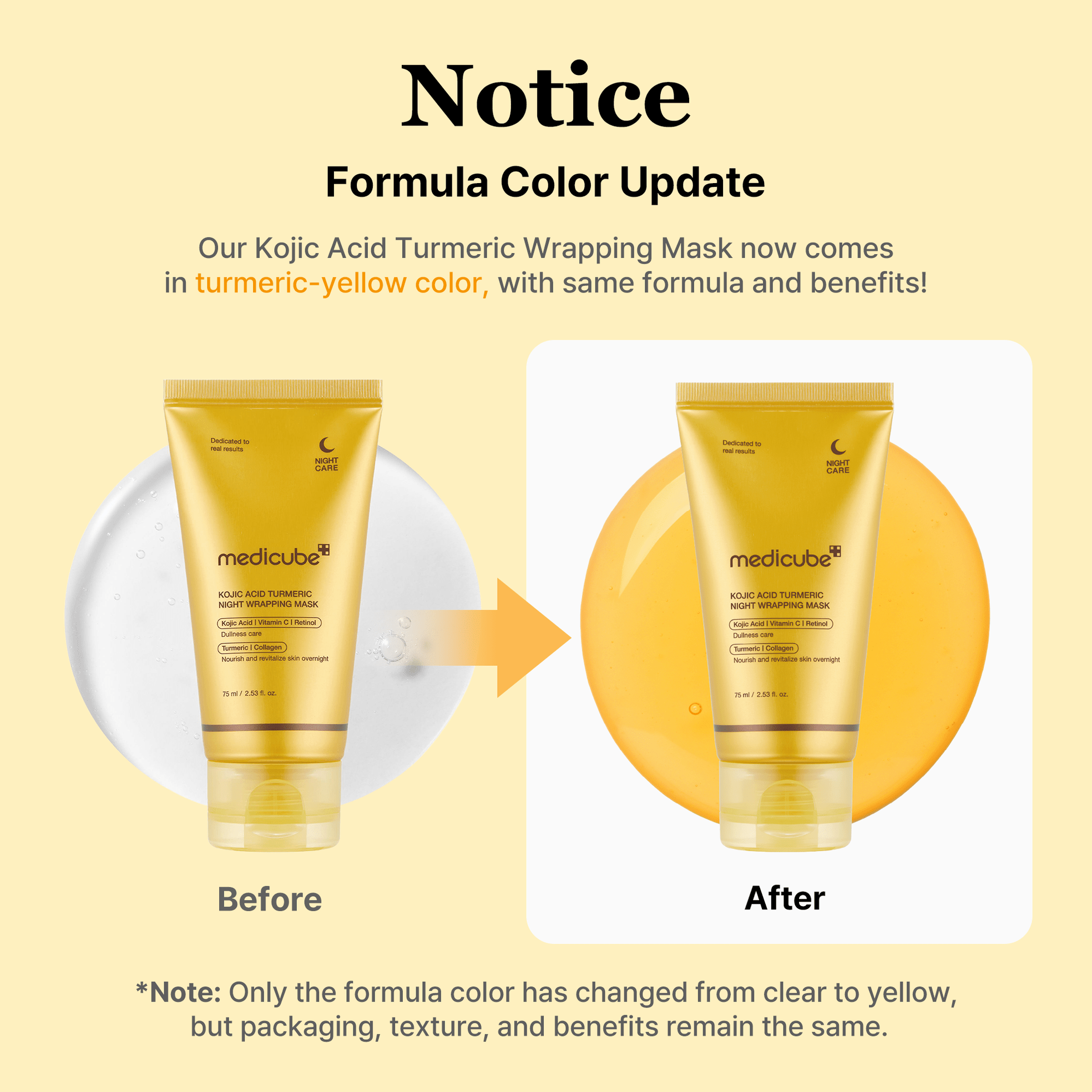Kojic Acid Turmeric Overnight Wrapping Mask - Medicube