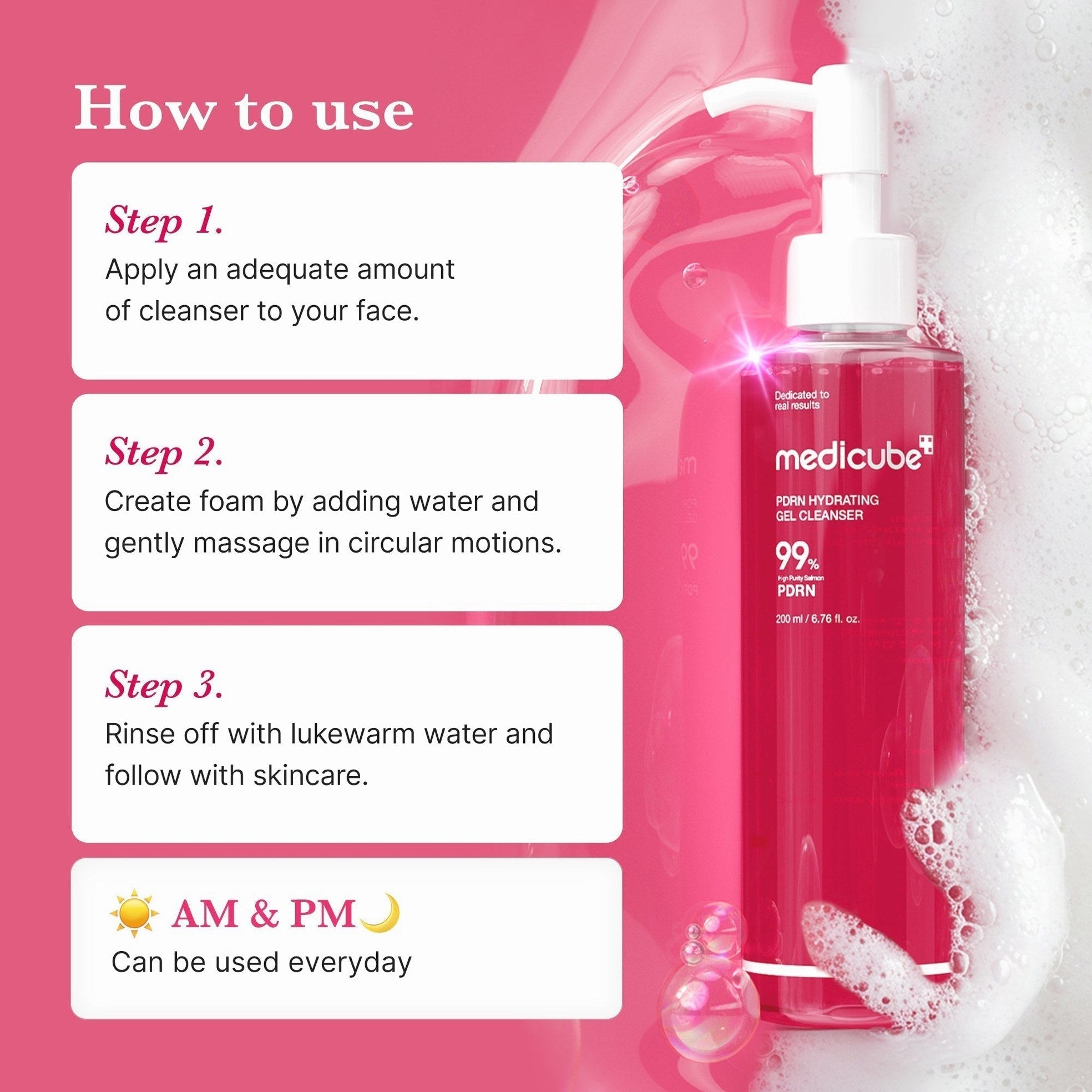 PDRN Pink Gel Cleanser - Medicube